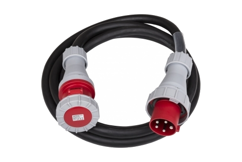 Силовой кабель 380V, CEE 63A/5P, IP67